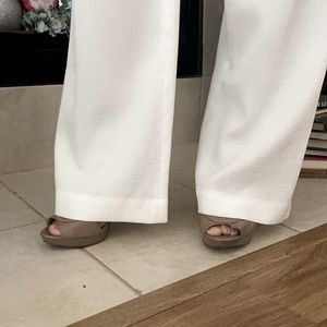 Halston Heritage Cream Wide Leg pants